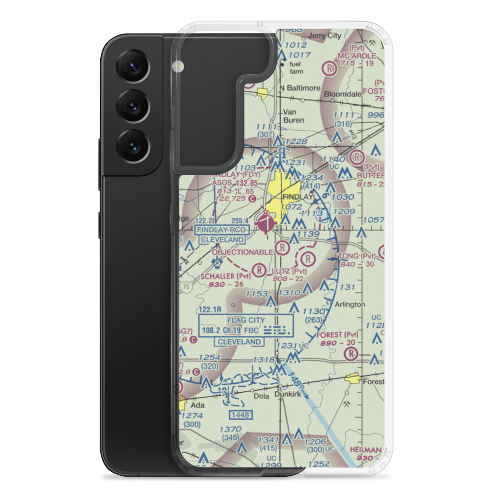 Ferrell Airport (9OH8) VFR Sectional Samsung Case Samsung Galaxy S22 Plus model shown