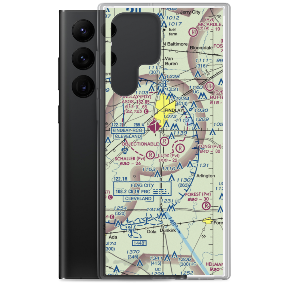 Ferrell Airport (9OH8) VFR Sectional Samsung Case Samsung Galaxy S22 Ultra model shown