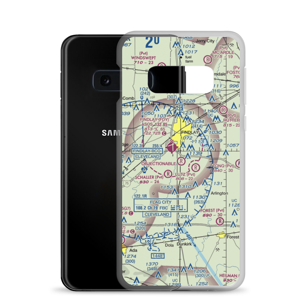 Ferrell Airport (9OH8) VFR Sectional Samsung Case Samsung Galaxy S10e model shown