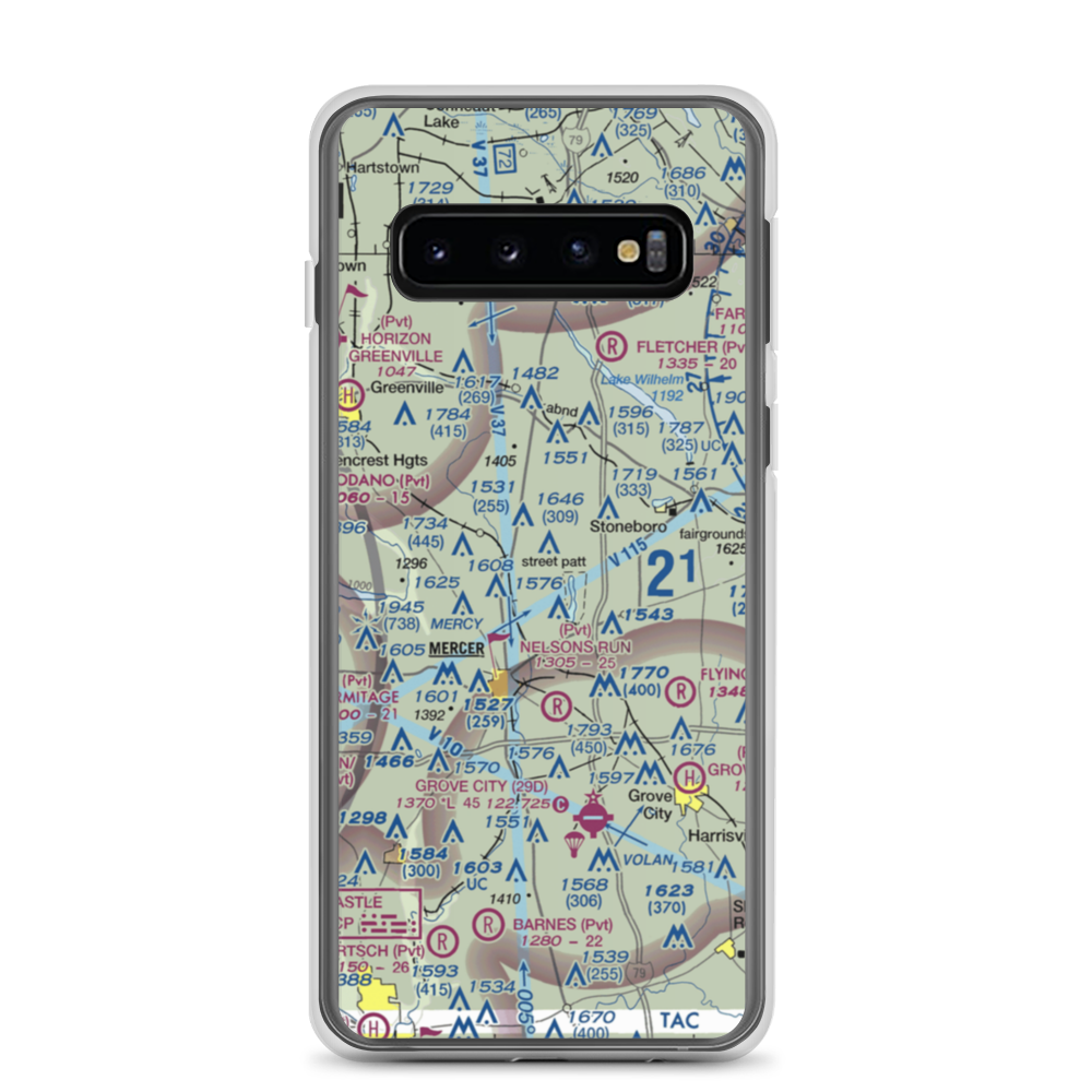 Ferrell Field (00PN) VFR Sectional Samsung Case Samsung Galaxy S10 model shown