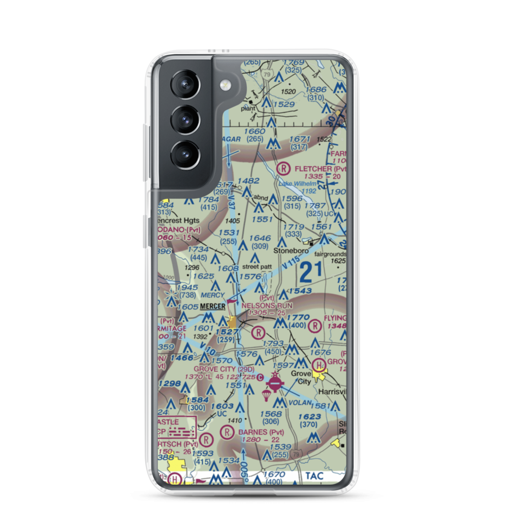 Ferrell Field (00PN) VFR Sectional Samsung Case Samsung Galaxy S21 model shown