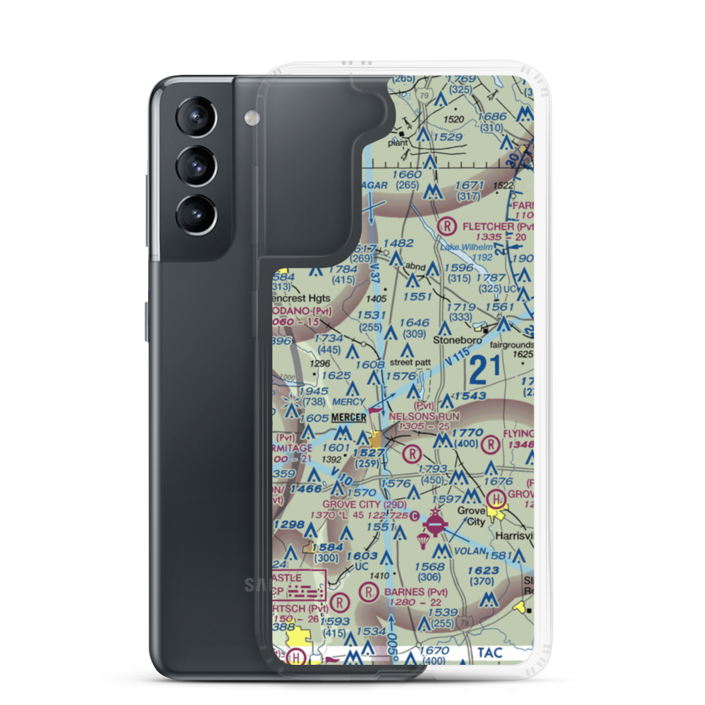 Ferrell Field (00PN) VFR Sectional Samsung Case Samsung Galaxy S21 model shown