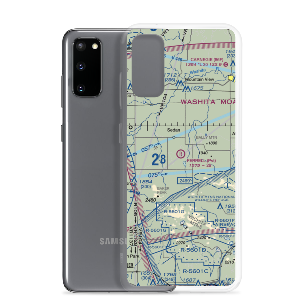 Ferrell Ranch Airport (2OK5) VFR Sectional Samsung Case Samsung Galaxy S20 model shown