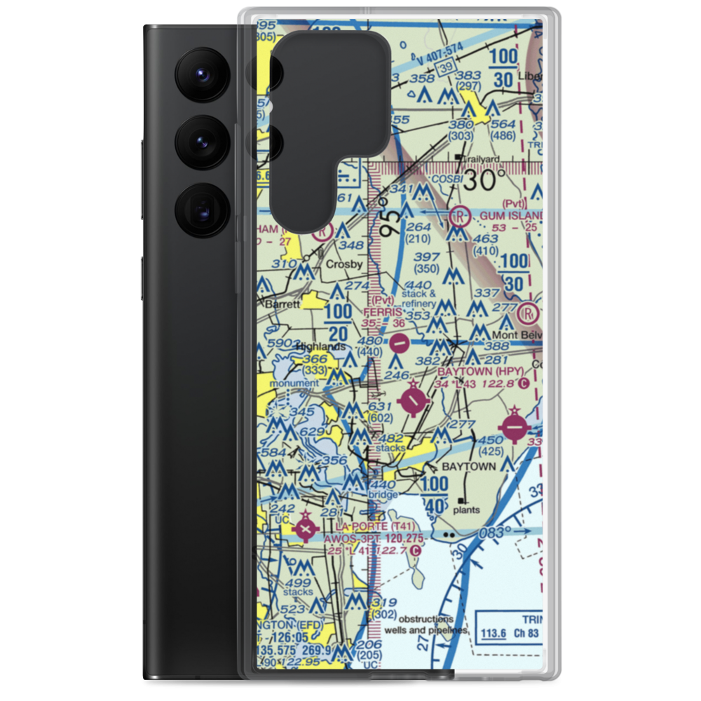 Ferris Airport (25TA) VFR Sectional Samsung Case Samsung Galaxy S22 Ultra model shown