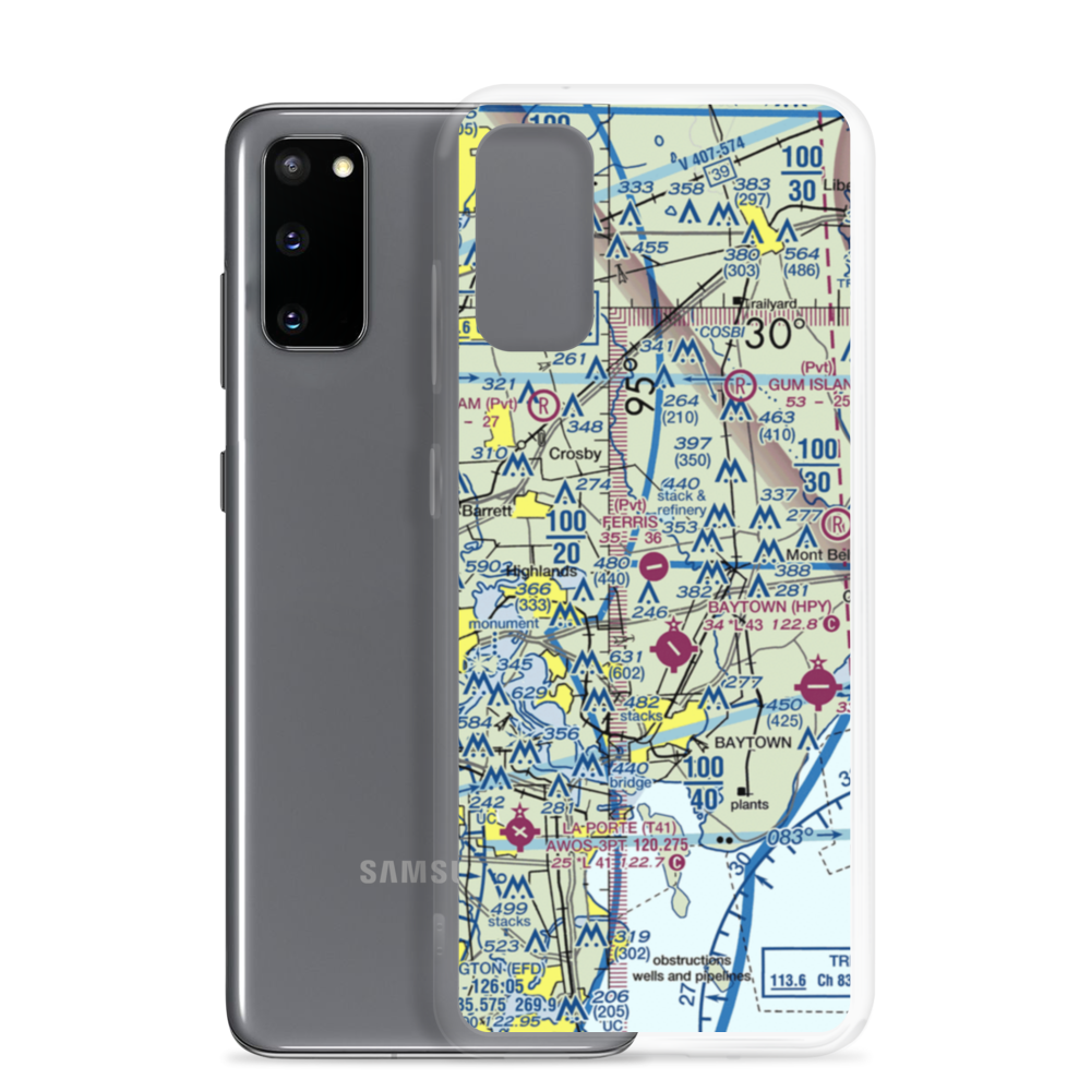 Ferris Airport (25TA) VFR Sectional Samsung Case Samsung Galaxy S20 model shown