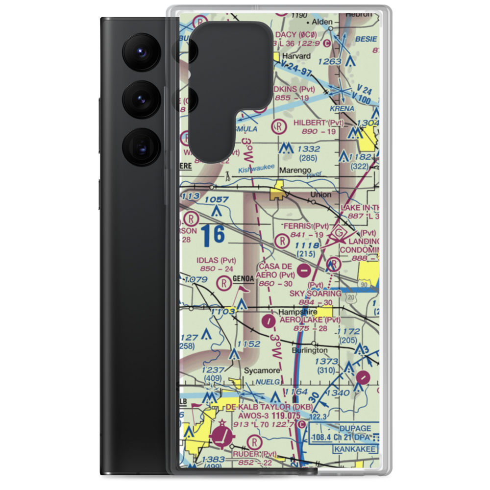 Ferris Field (62IL) VFR Sectional Samsung Case Samsung Galaxy S22 Ultra model shown
