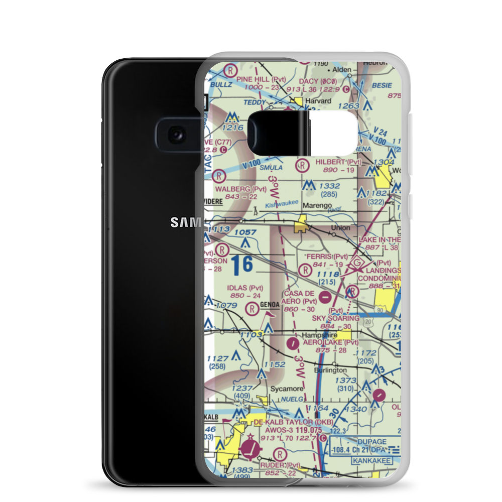 Ferris Field (62IL) VFR Sectional Samsung Case Samsung Galaxy S10e model shown
