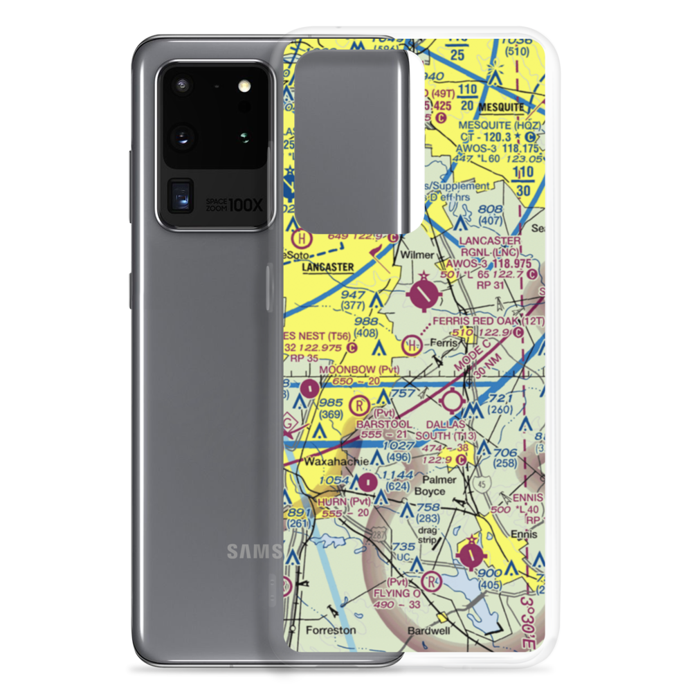 Ferris Red Oak Municipal Heliport (12T) VFR Sectional Samsung Case Samsung Galaxy S20 Ultra model shown