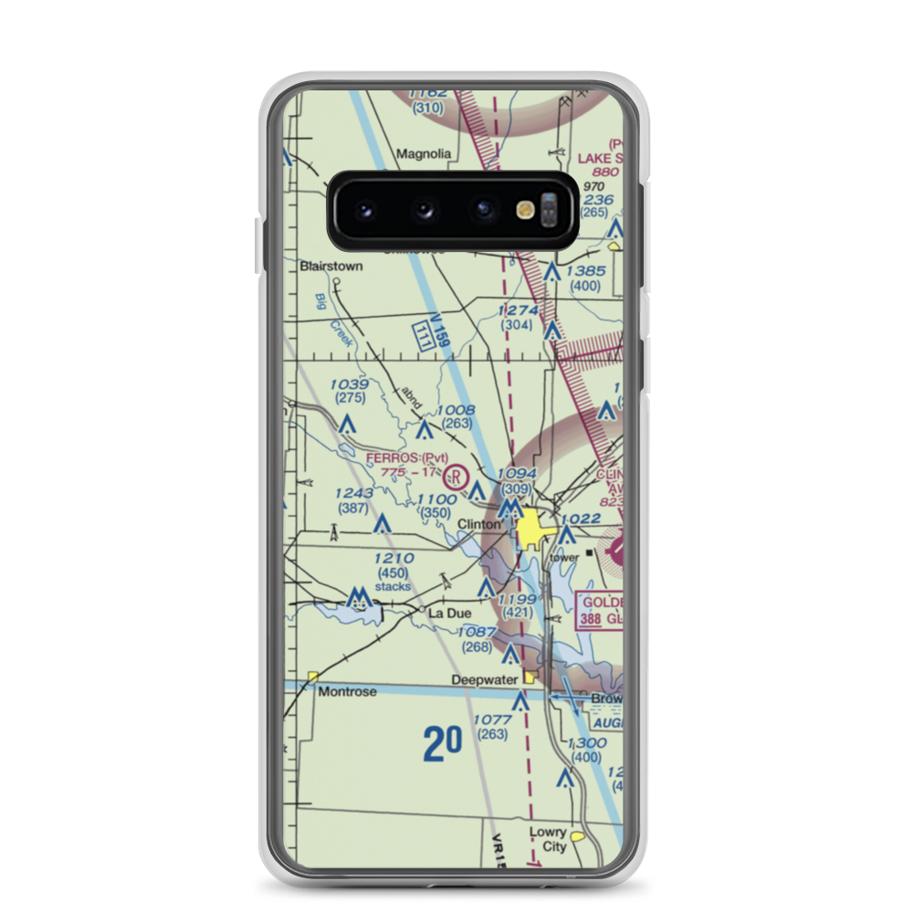 Ferros Ranch-Aero Airport (0MO0) VFR Sectional Samsung Case Samsung Galaxy S10 model shown