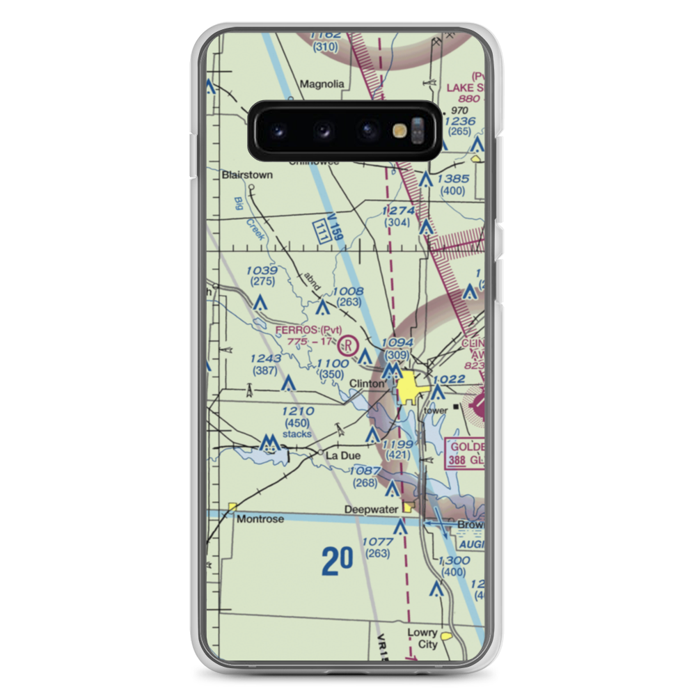 Ferros Ranch-Aero Airport (0MO0) VFR Sectional Samsung Case Samsung Galaxy S10+ model shown