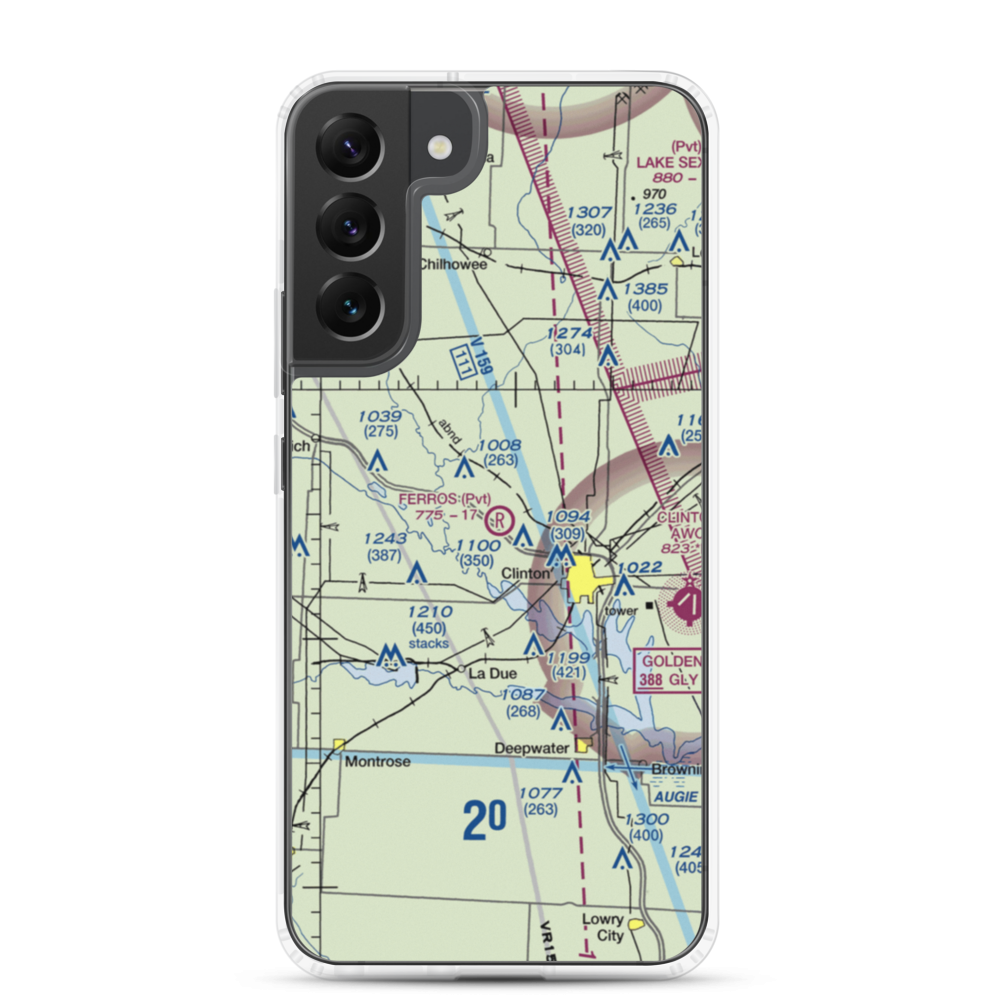 Ferros Ranch-Aero Airport (0MO0) VFR Sectional Samsung Case Samsung Galaxy S22 Plus model shown