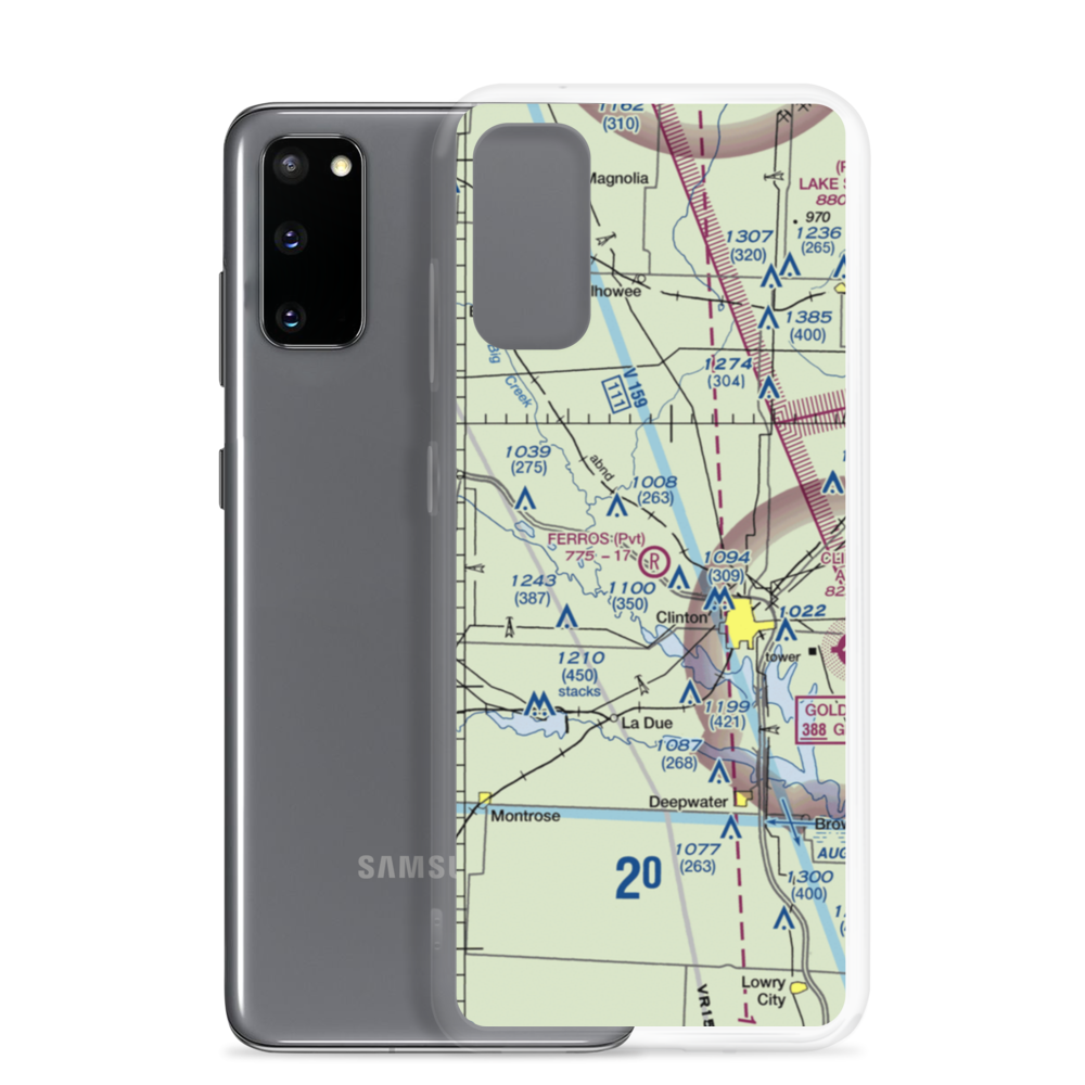 Ferros Ranch-Aero Airport (0MO0) VFR Sectional Samsung Case Samsung Galaxy S20 model shown