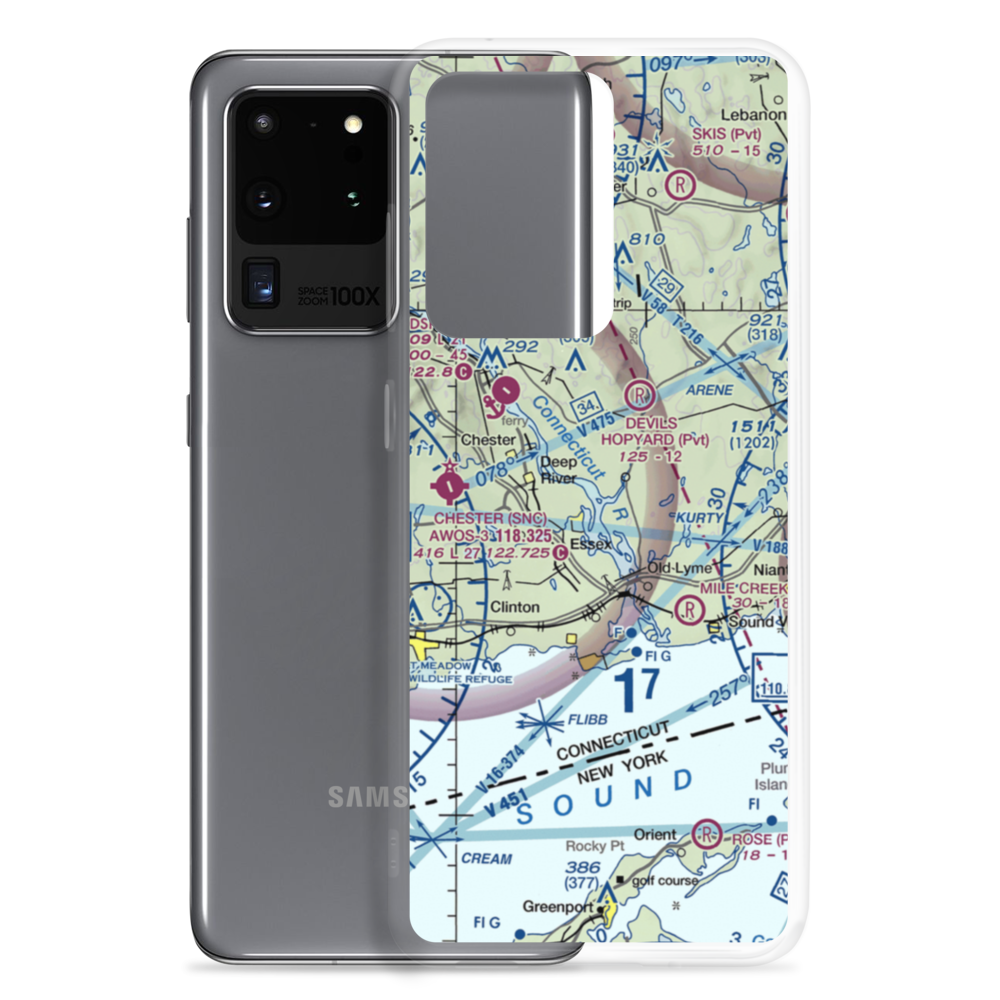 Fetske Seaplane Base (CT16) VFR Sectional Samsung Case Samsung Galaxy S20 Ultra model shown