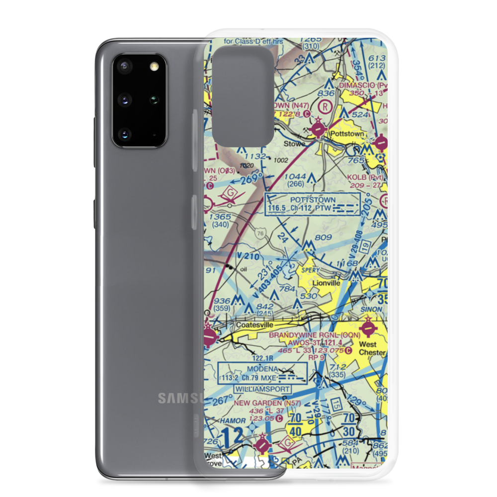 Fetters Construction Airport (PA70) VFR Sectional Samsung Case Samsung Galaxy S20 Plus model shown