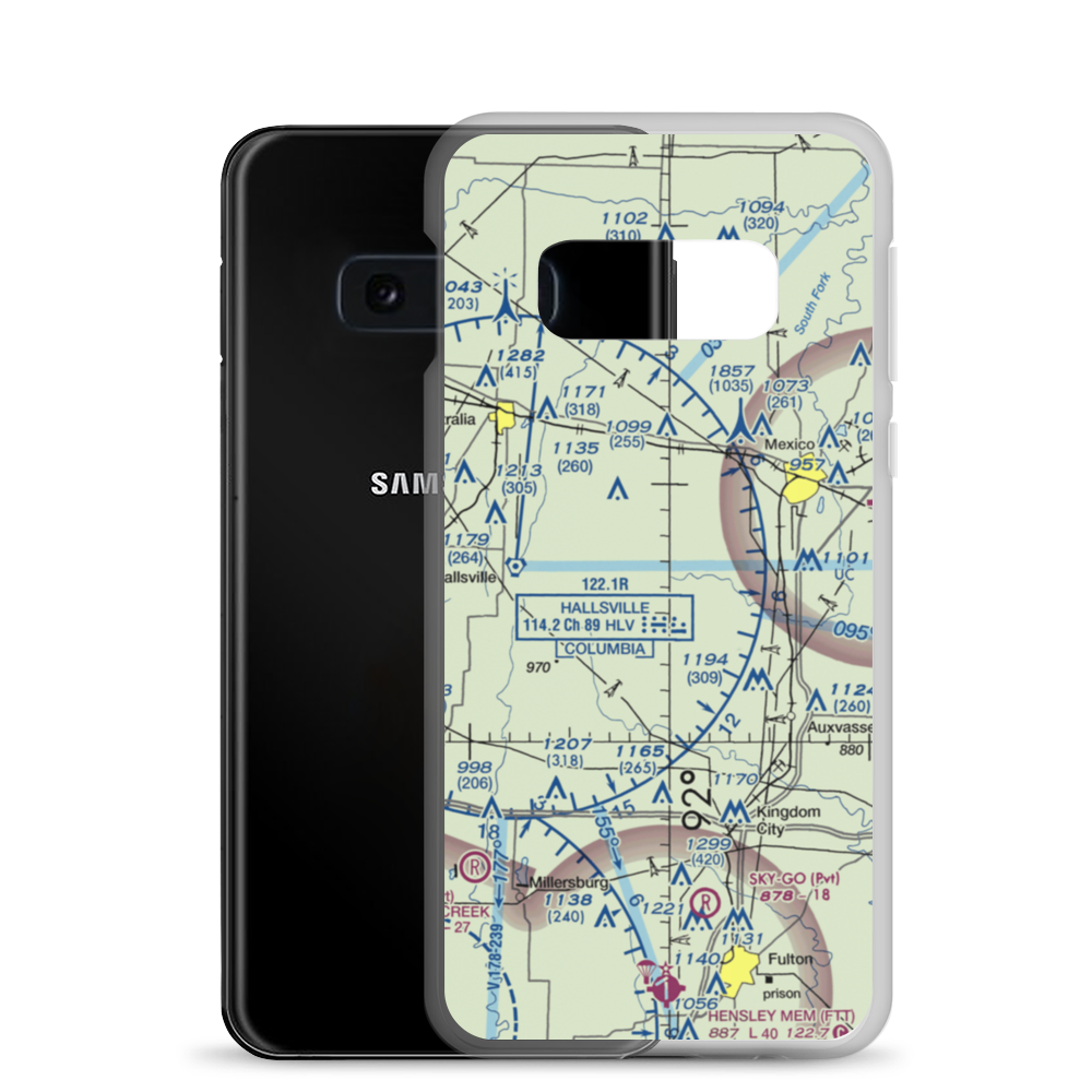 Feutz Airport (MO88) VFR Sectional Samsung Case Samsung Galaxy S10e model shown