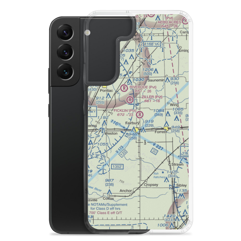 Ficklin-Airtech Airport (26IS) VFR Sectional Samsung Case Samsung Galaxy S22 Plus model shown
