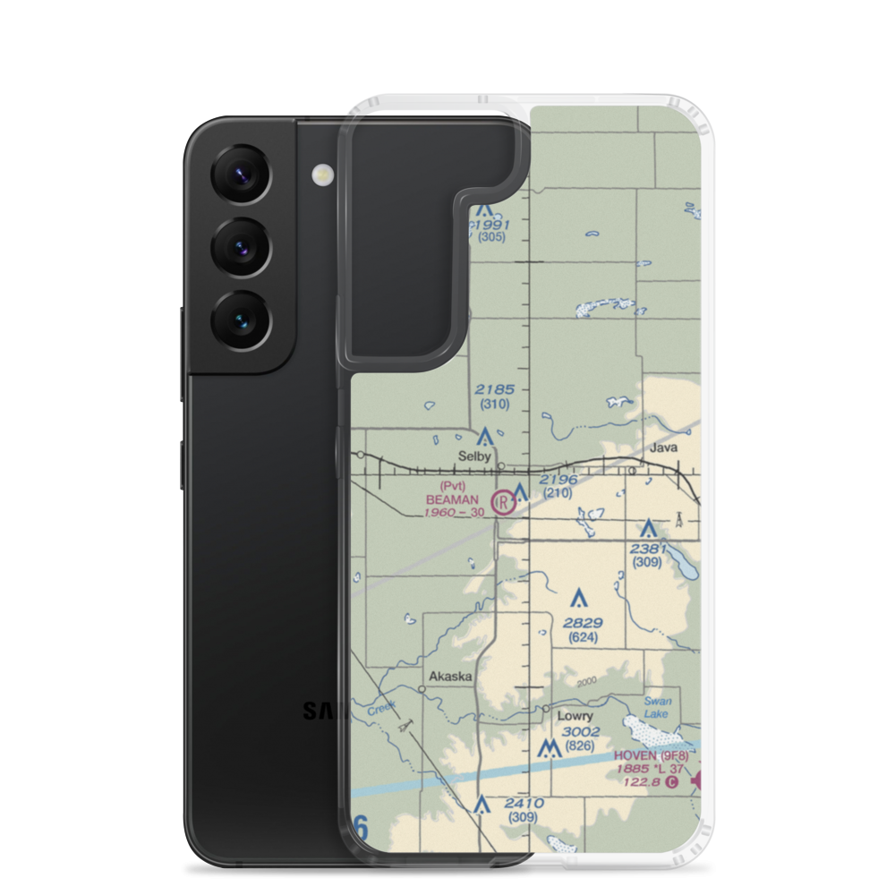 Fiedler Airport (SD37) VFR Sectional Samsung Case Samsung Galaxy S22 model shown