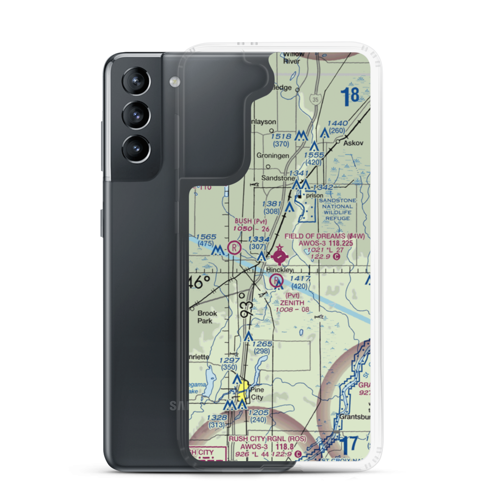 Field of Dreams Airport (04W) VFR Sectional Samsung Case Samsung Galaxy S21 model shown