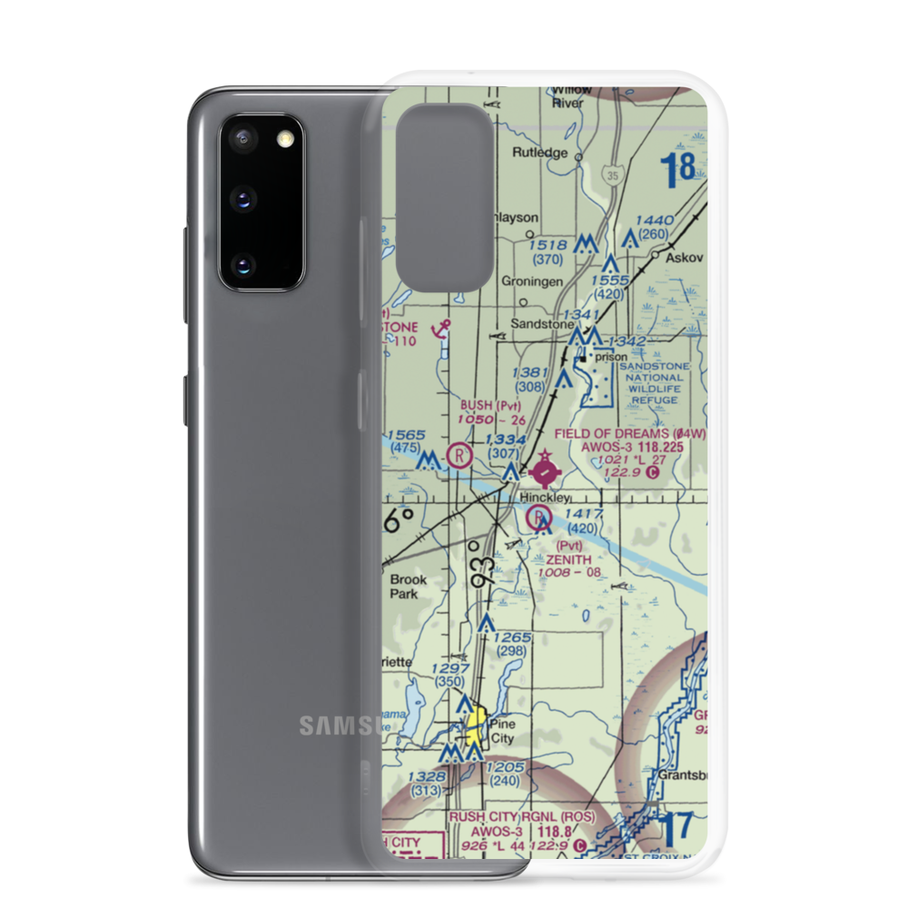 Field of Dreams Airport (04W) VFR Sectional Samsung Case Samsung Galaxy S20 model shown