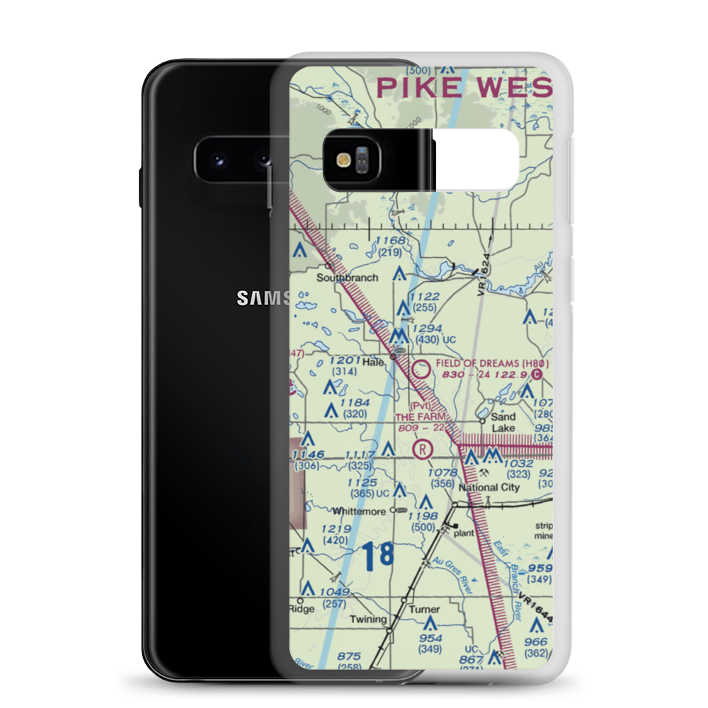 Field of Dreams Airport (H80) VFR Sectional Samsung Case Samsung Galaxy S10 model shown