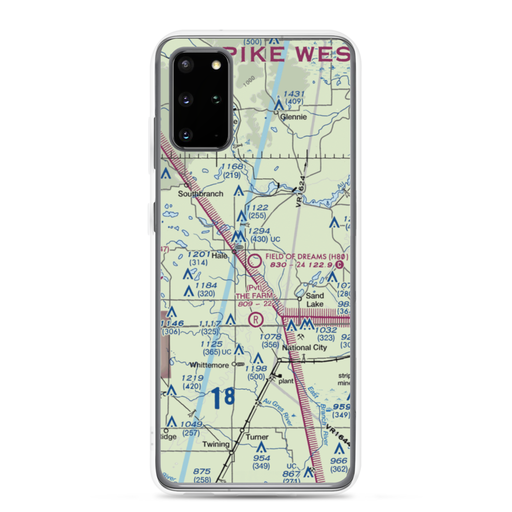 Field of Dreams Airport (H80) VFR Sectional Samsung Case Samsung Galaxy S20 Plus model shown