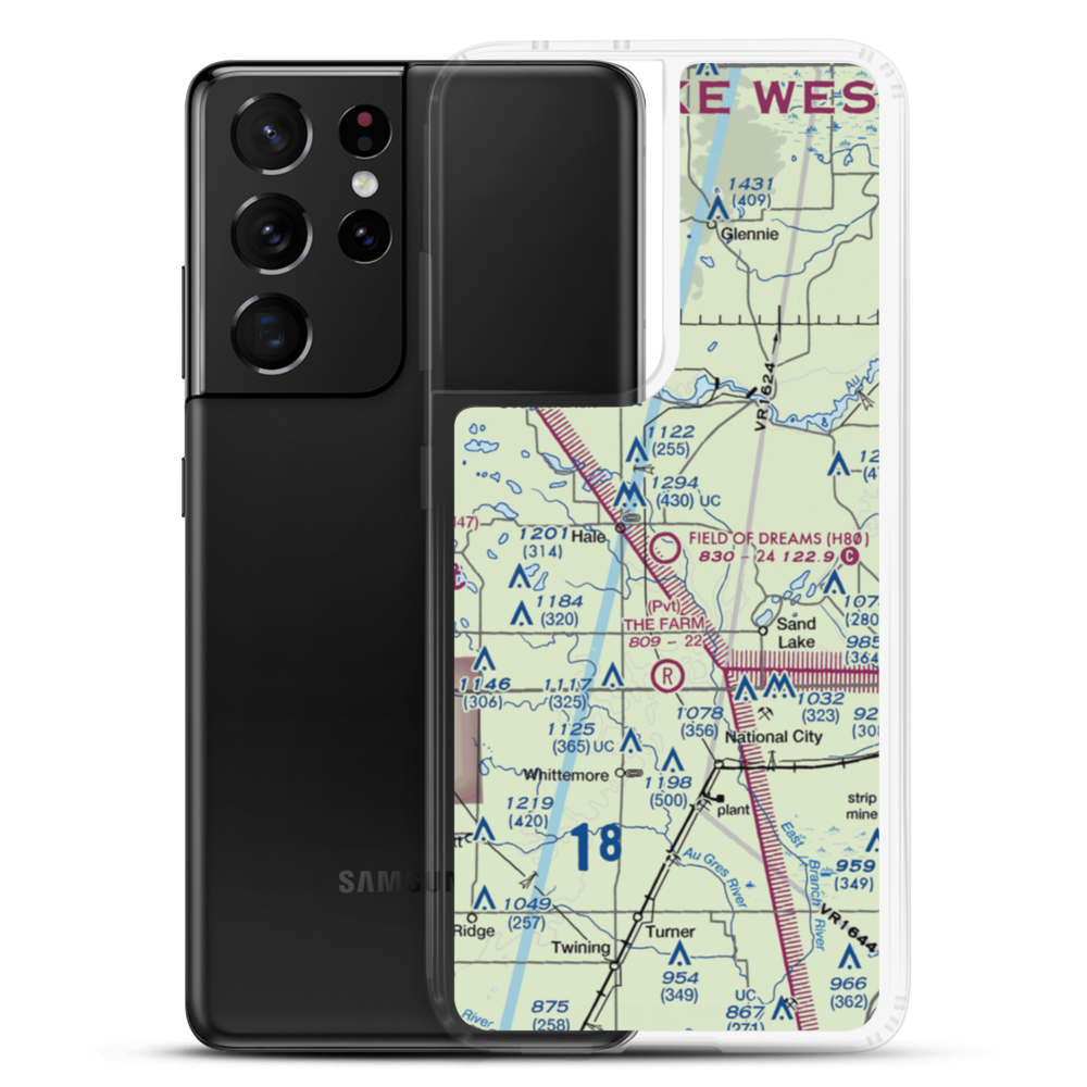 Field of Dreams Airport (H80) VFR Sectional Samsung Case Samsung Galaxy S21 Ultra model shown