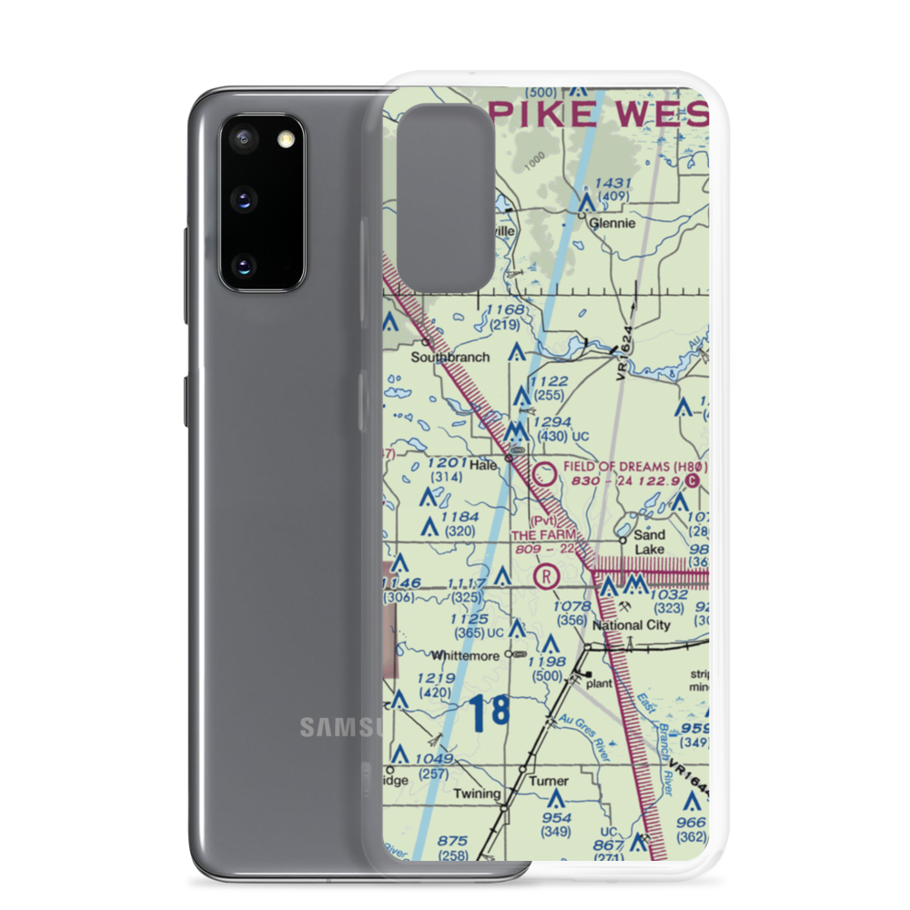 Field of Dreams Airport (H80) VFR Sectional Samsung Case Samsung Galaxy S20 model shown