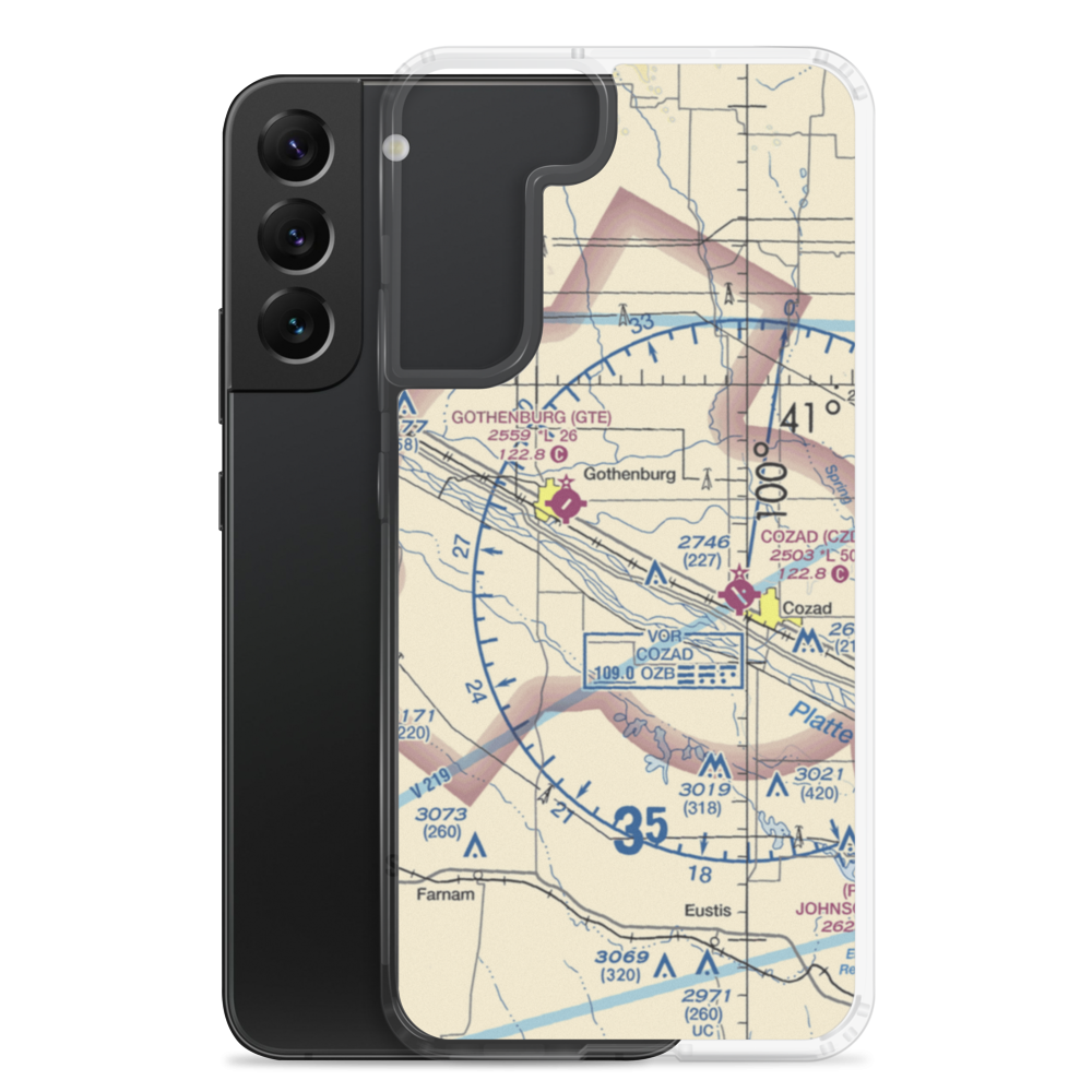 Fiese Airstrip (2NE5) VFR Sectional Samsung Case Samsung Galaxy S22 Plus model shown