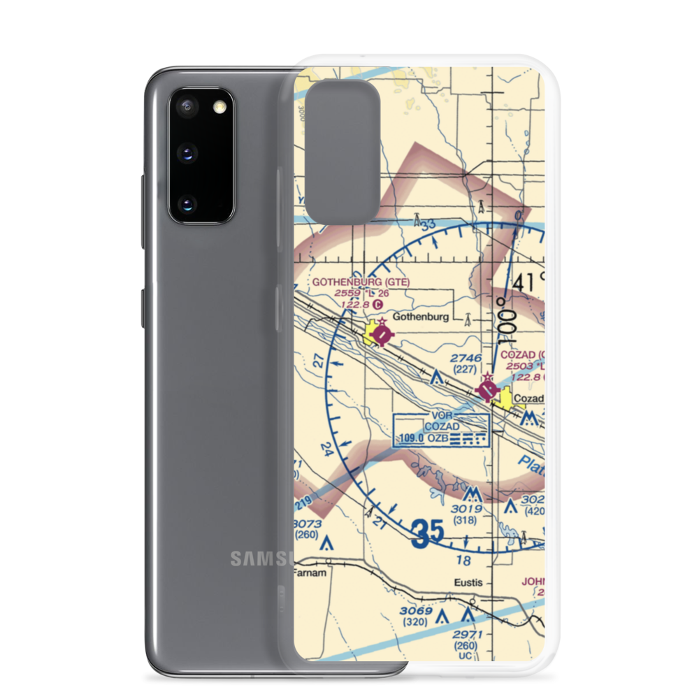 Fiese Airstrip (2NE5) VFR Sectional Samsung Case Samsung Galaxy S20 model shown