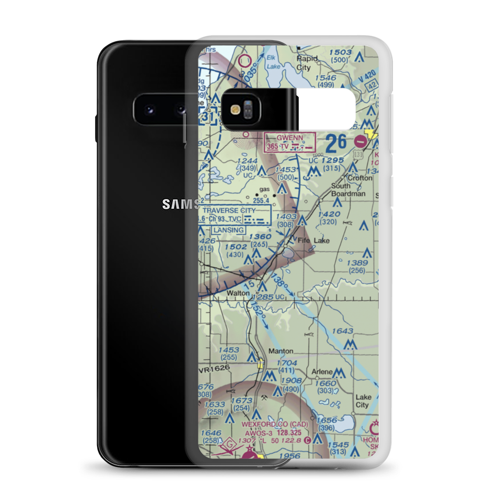 Fife Lake Seaplane Base (M47) VFR Sectional Samsung Case Samsung Galaxy S10 model shown