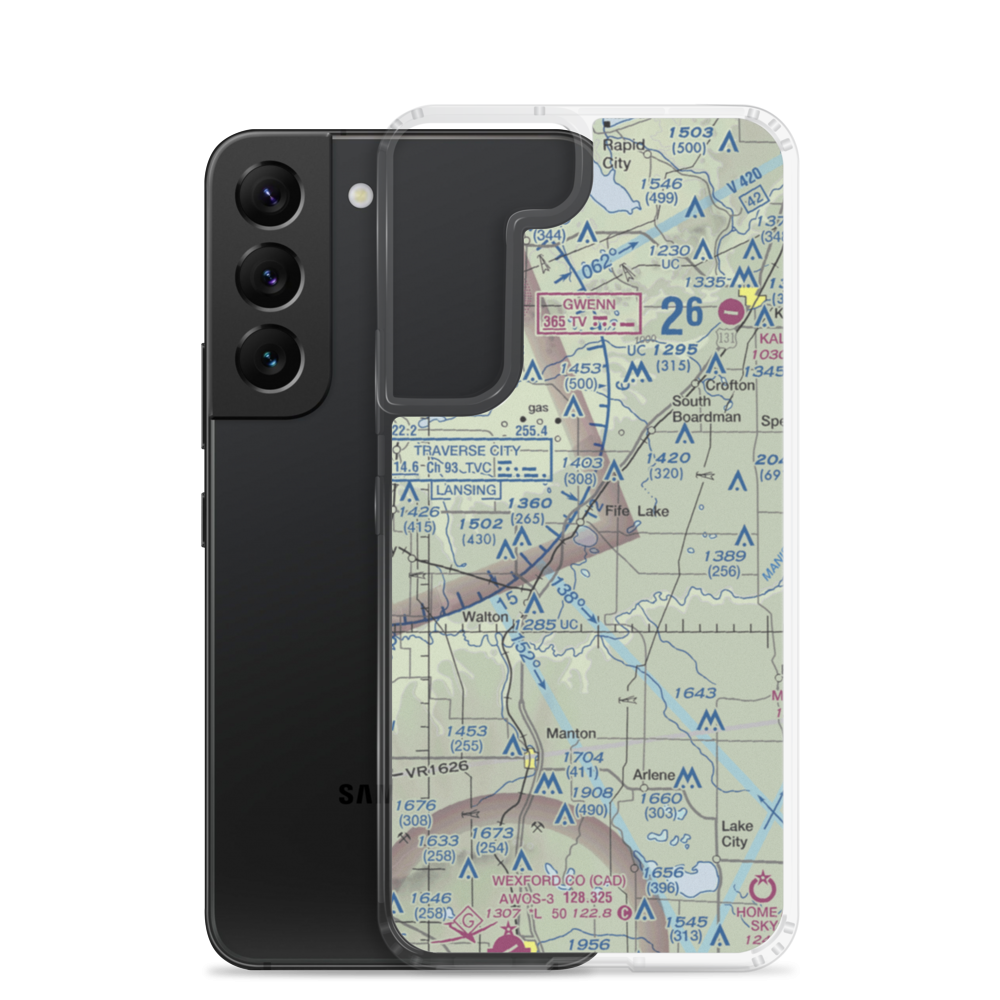 Fife Lake Seaplane Base (M47) VFR Sectional Samsung Case Samsung Galaxy S22 model shown