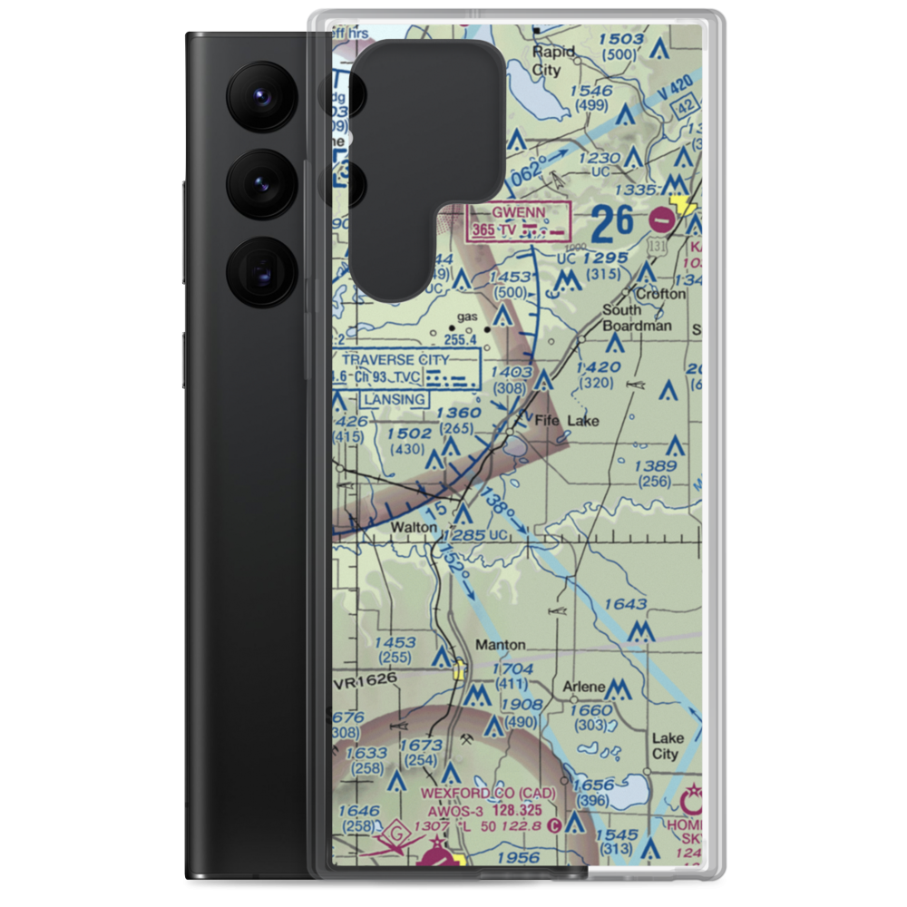 Fife Lake Seaplane Base (M47) VFR Sectional Samsung Case Samsung Galaxy S22 Ultra model shown