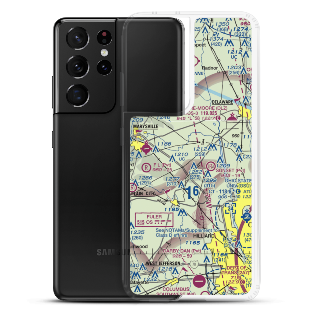 Fighter Field Airport (OA51) VFR Sectional Samsung Case Samsung Galaxy S21 Ultra model shown