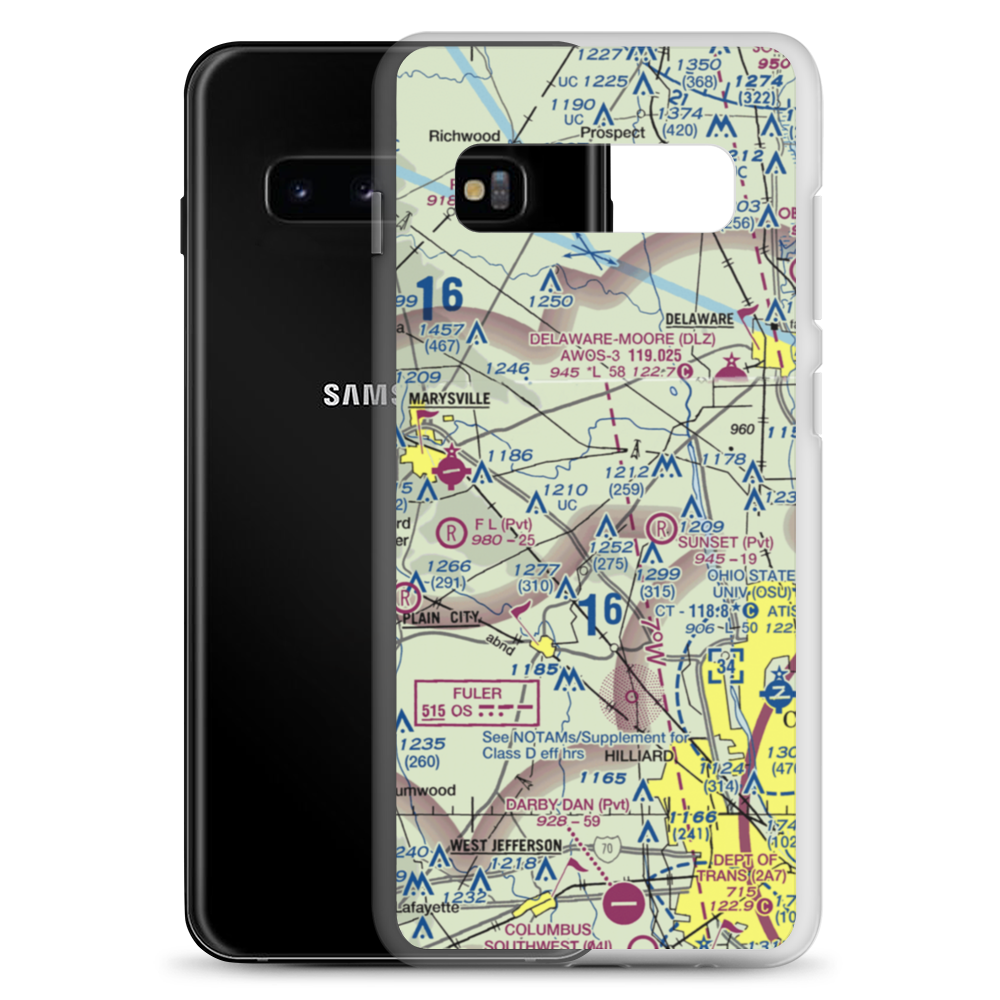 Fighter Field Airport (OA51) VFR Sectional Samsung Case Samsung Galaxy S10+ model shown