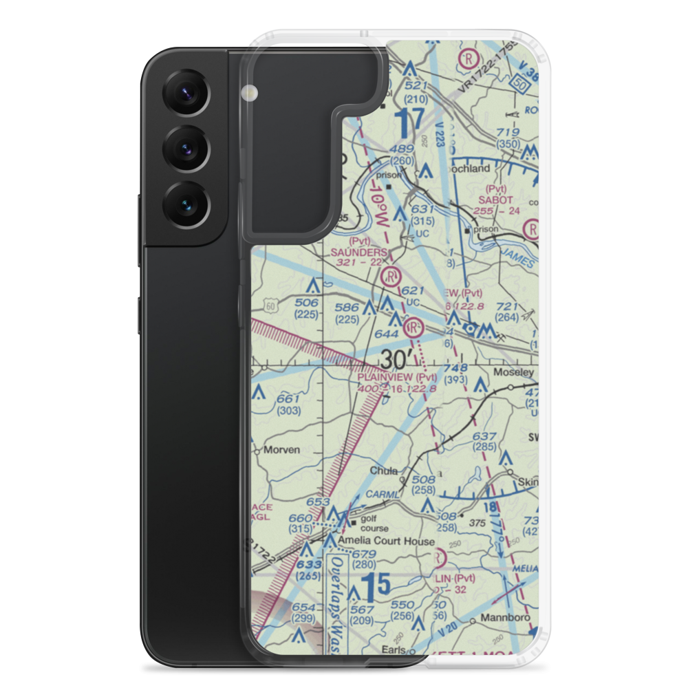 Fighting Creek Farm Airport (US-0123) VFR Sectional Samsung Case Samsung Galaxy S22 Plus model shown