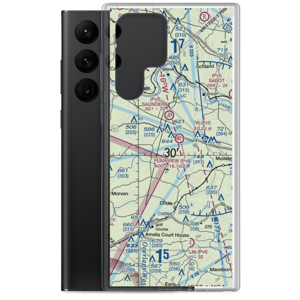 Fighting Creek Farm Airport (US-0123) VFR Sectional Samsung Case Samsung Galaxy S22 Ultra model shown