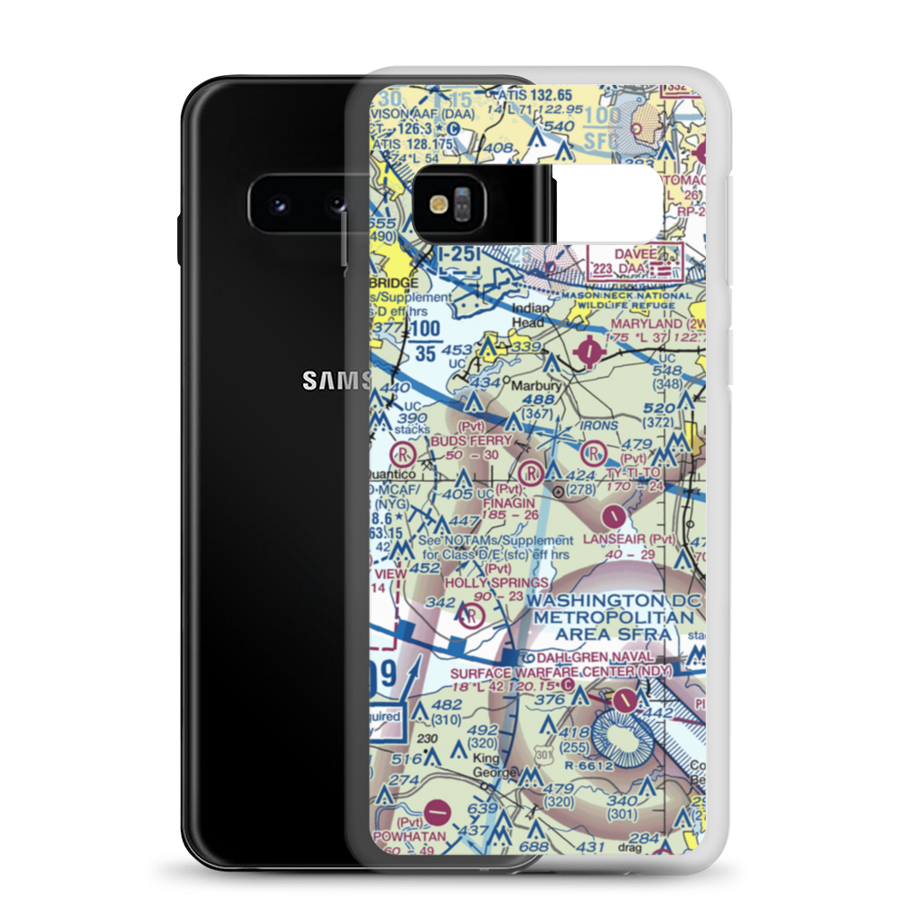 Finagin Airfield (MD05) VFR Sectional Samsung Case Samsung Galaxy S10 model shown