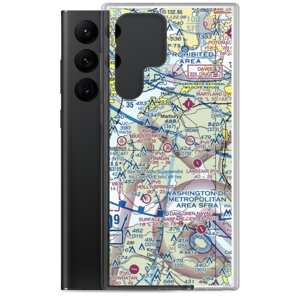 Finagin Airfield (MD05) VFR Sectional Samsung Case Samsung Galaxy S22 Ultra model shown