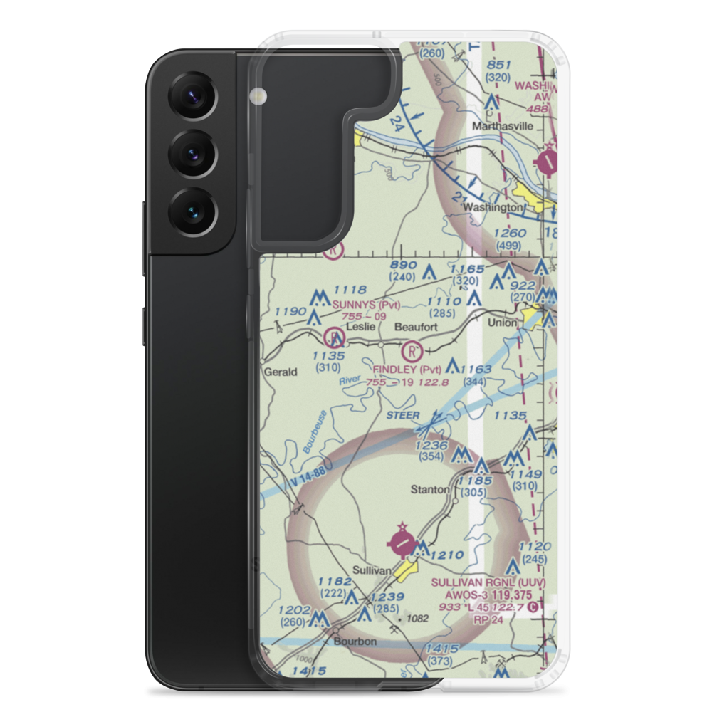 Findley Field (16MO) VFR Sectional Samsung Case Samsung Galaxy S22 Plus model shown