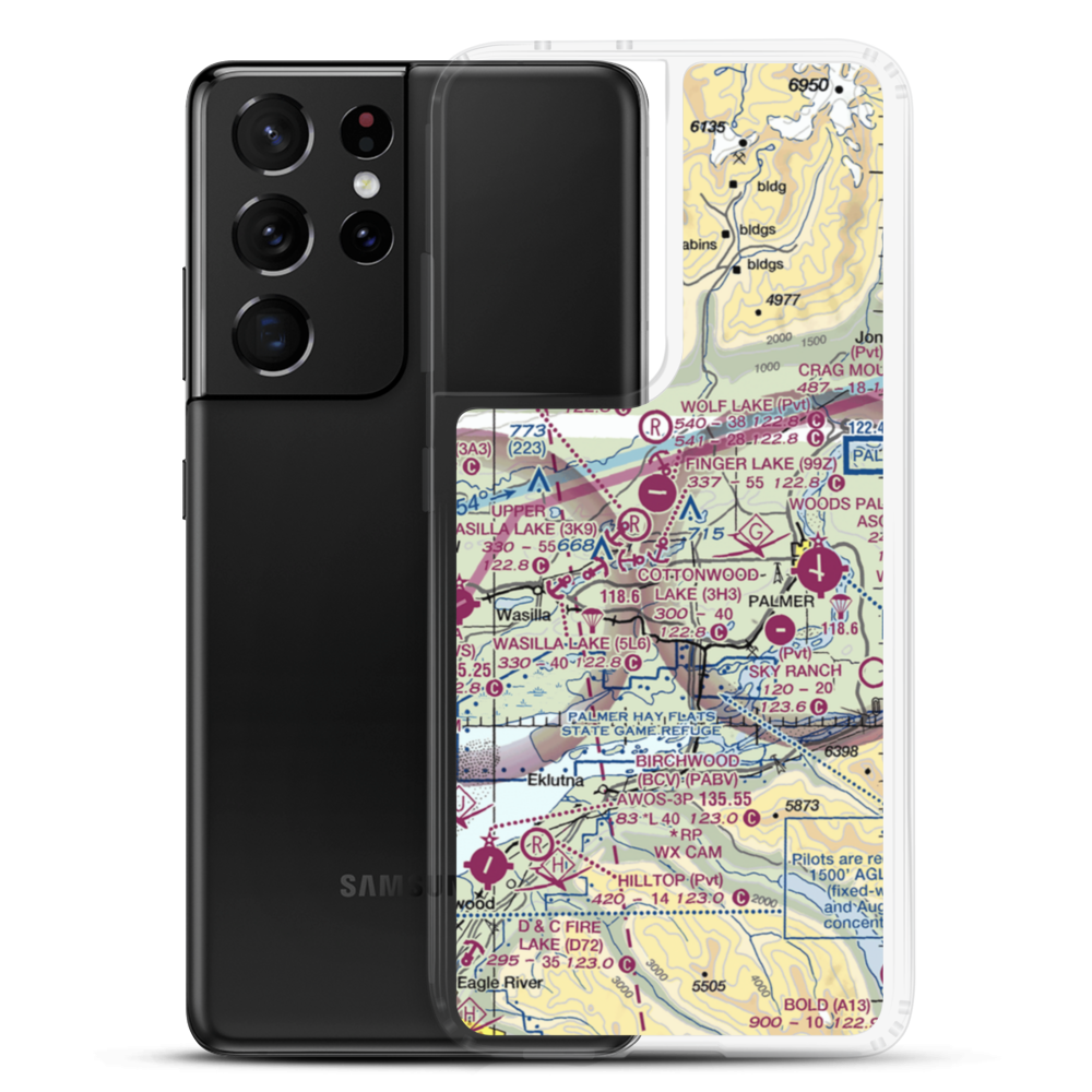 Finger Lake Seaplane Base (99Z) VFR Sectional Samsung Case Samsung Galaxy S21 Ultra model shown