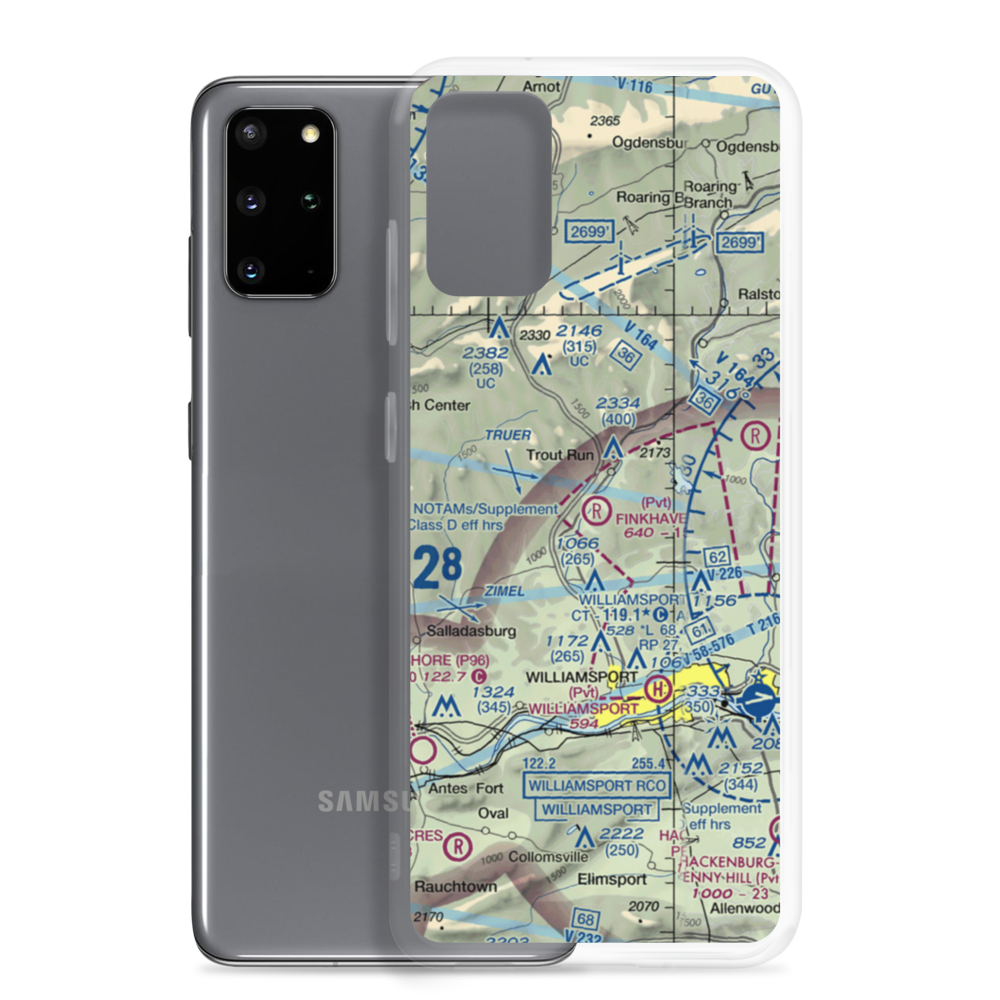 Finkhaven Airport (73PN) VFR Sectional Samsung Case Samsung Galaxy S20 Plus model shown