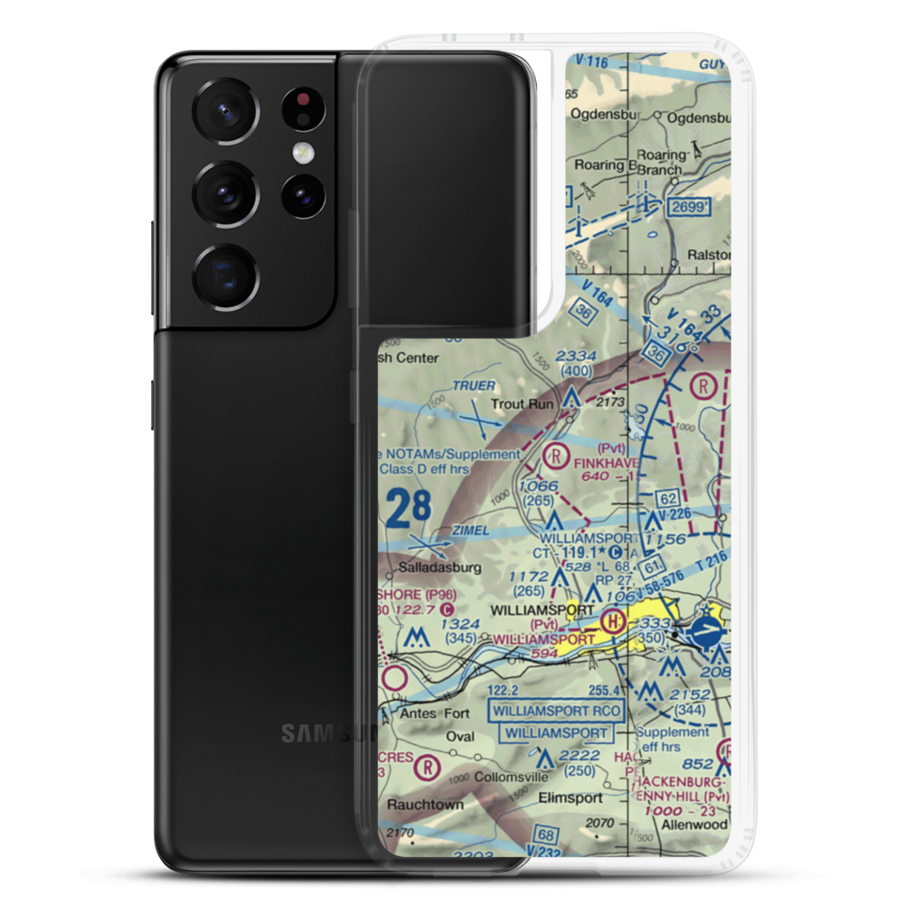 Finkhaven Airport (73PN) VFR Sectional Samsung Case Samsung Galaxy S21 Ultra model shown