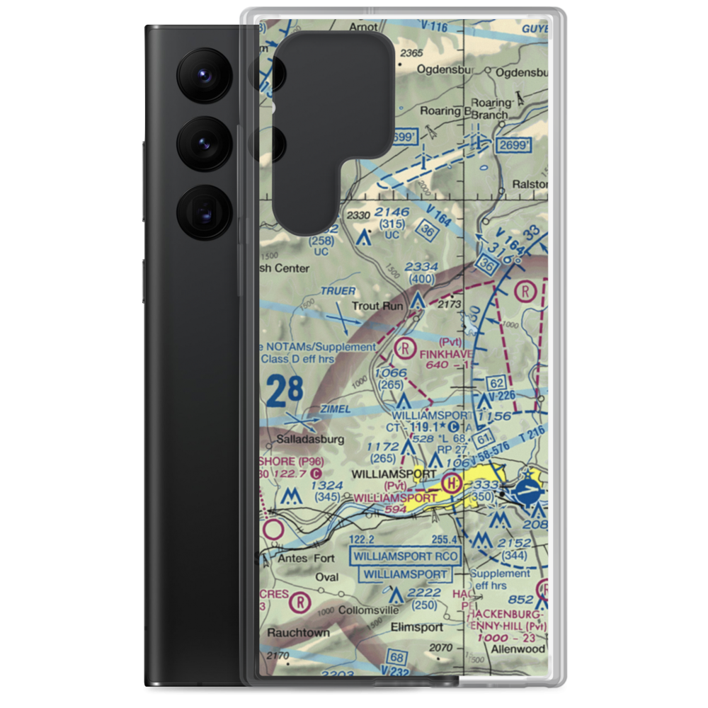 Finkhaven Airport (73PN) VFR Sectional Samsung Case Samsung Galaxy S22 Ultra model shown