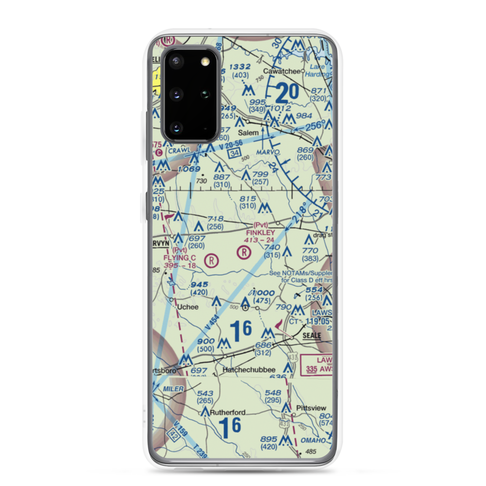 Finkley Farm Airport (2AL8) VFR Sectional Samsung Case Samsung Galaxy S20 Plus model shown