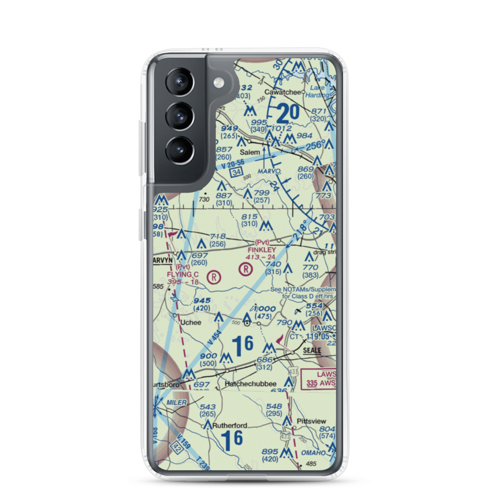 Finkley Farm Airport (2AL8) VFR Sectional Samsung Case Samsung Galaxy S21 model shown