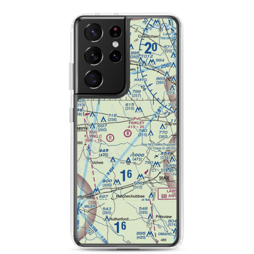 Finkley Farm Airport (2AL8) VFR Sectional Samsung Case Samsung Galaxy S21 Ultra model shown