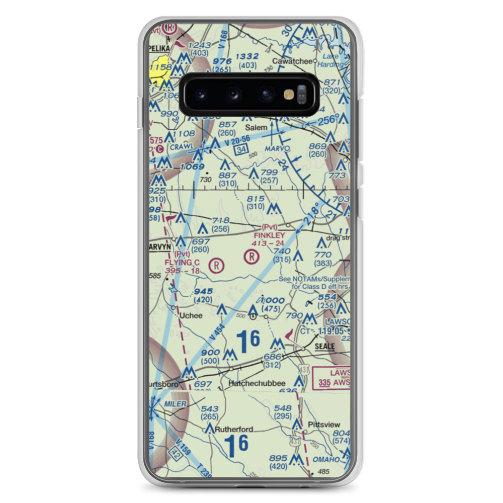 Finkley Farm Airport (2AL8) VFR Sectional Samsung Case Samsung Galaxy S10+ model shown