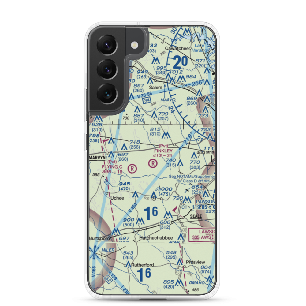 Finkley Farm Airport (2AL8) VFR Sectional Samsung Case Samsung Galaxy S22 Plus model shown
