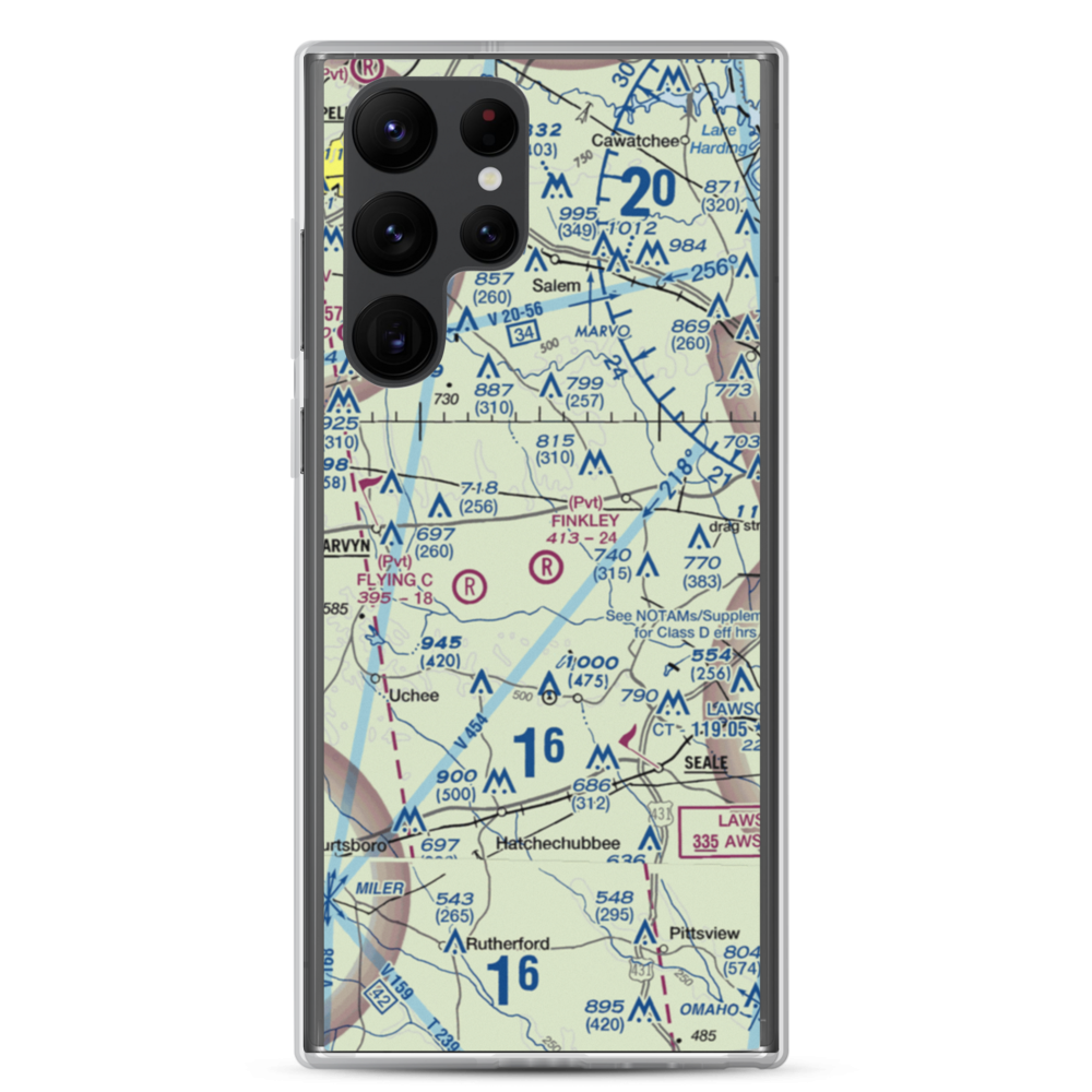 Finkley Farm Airport (2AL8) VFR Sectional Samsung Case Samsung Galaxy S22 Ultra model shown