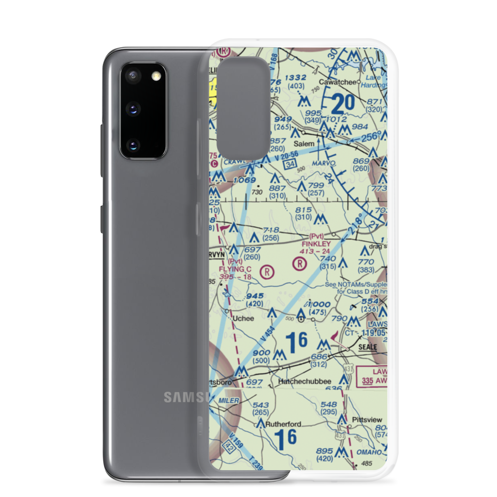 Finkley Farm Airport (2AL8) VFR Sectional Samsung Case Samsung Galaxy S20 model shown